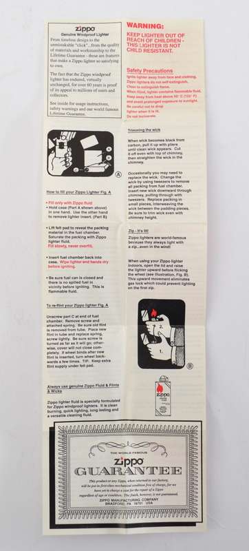 Zippo Lighter - as new - in orignal box as per photo