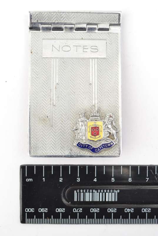 Vintage Officer City of Cape Town Engine Turned Notepad Case