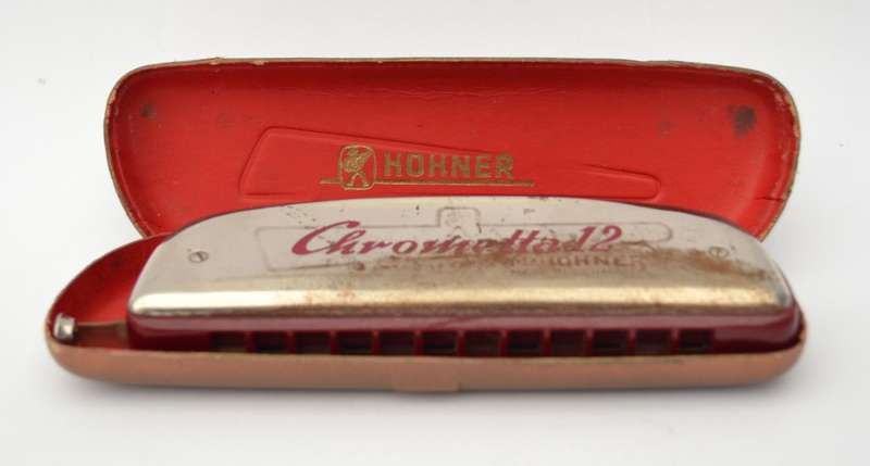Vintage M. Hohner Chrometta Harmonica made in Germany 17cm as per photo