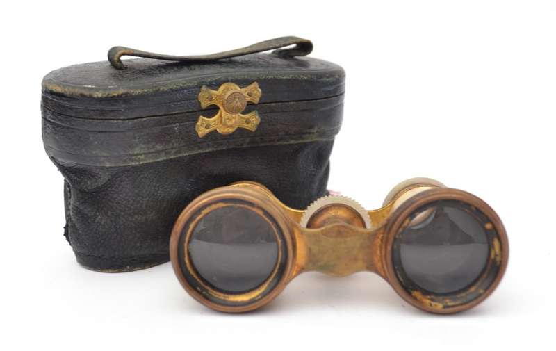 P. Dorffel  Opera Mother of Pearl Binoculars in original leather pouch as per photo