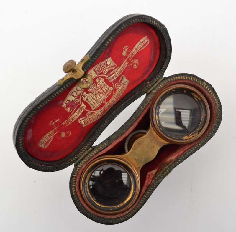 P. Dorffel  Opera Mother of Pearl Binoculars in original leather pouch as per photo
