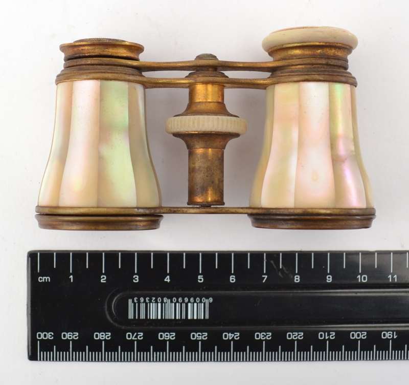 P. Dorffel  Opera Mother of Pearl Binoculars in original leather pouch as per photo