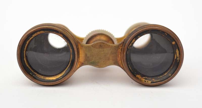 P. Dorffel  Opera Mother of Pearl Binoculars in original leather pouch as per photo