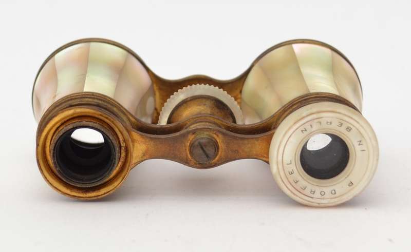 P. Dorffel  Opera Mother of Pearl Binoculars in original leather pouch as per photo