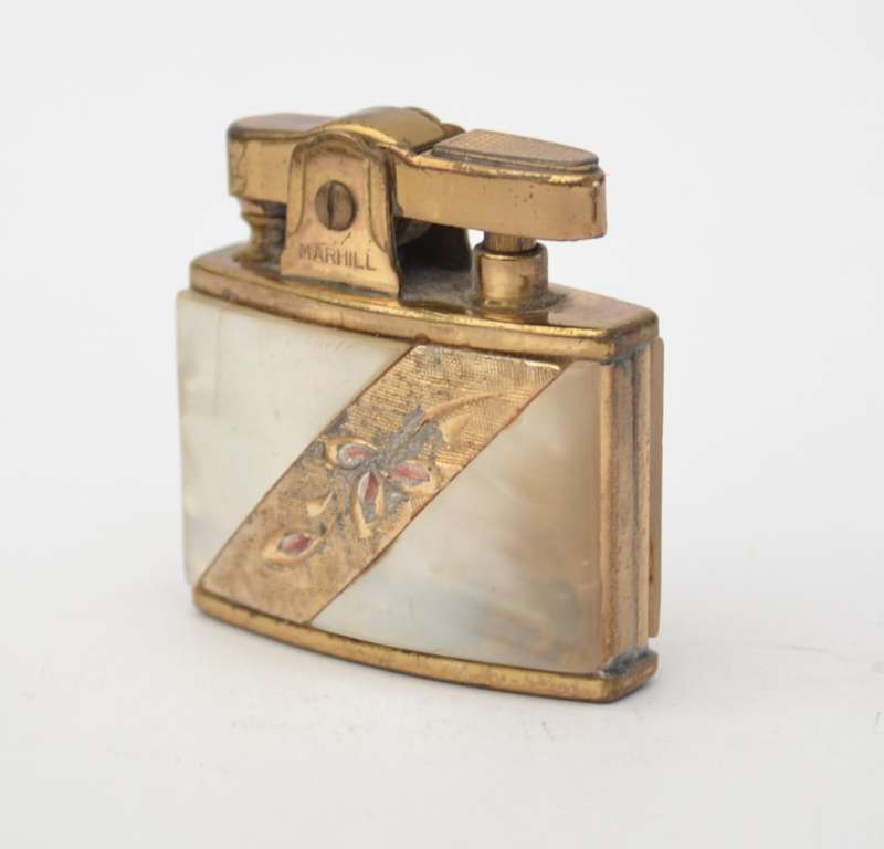 Mother of Pearl Marhill Compact, Comb & Lighter Set as per photo