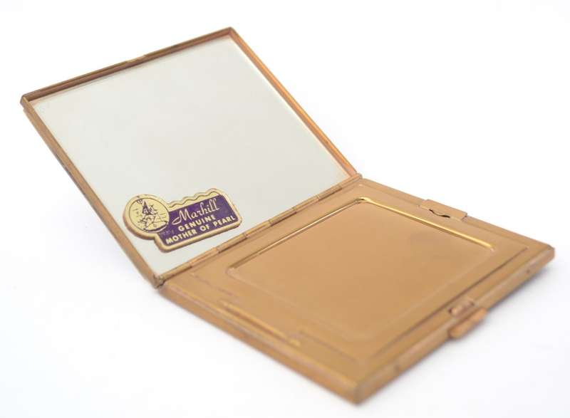 Mother of Pearl Marhill Compact, Comb & Lighter Set as per photo