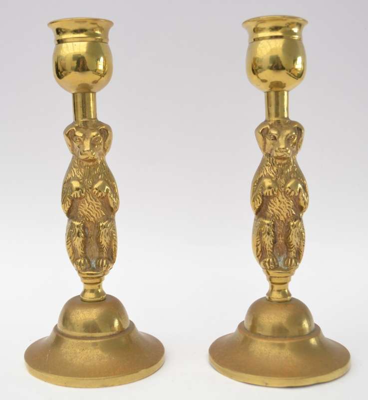 Pair of Brass Candleholders as per photo