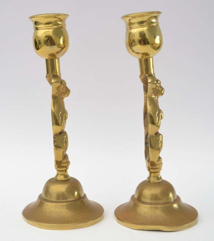 Pair of Brass Candleholders as per photo