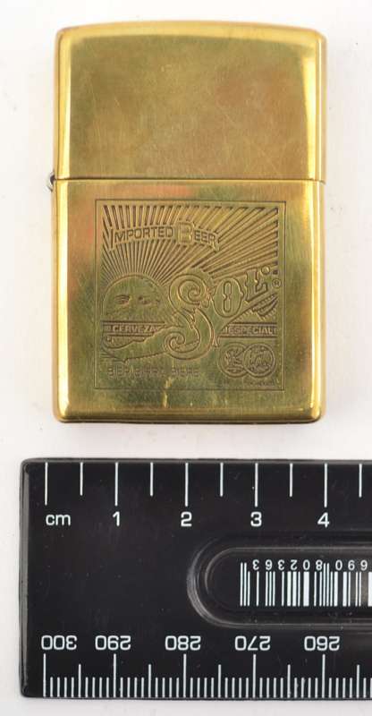 Imported Beer Brass Zippo Lighter in case as per photo