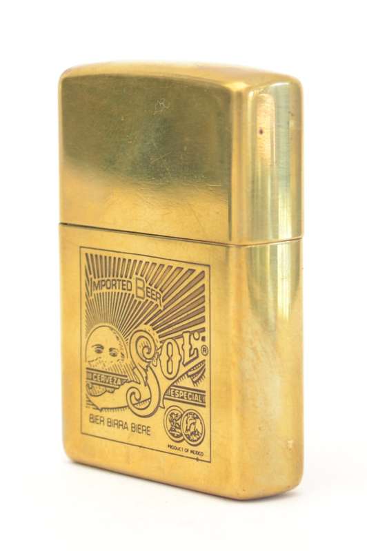 Imported Beer Brass Zippo Lighter in case as per photo