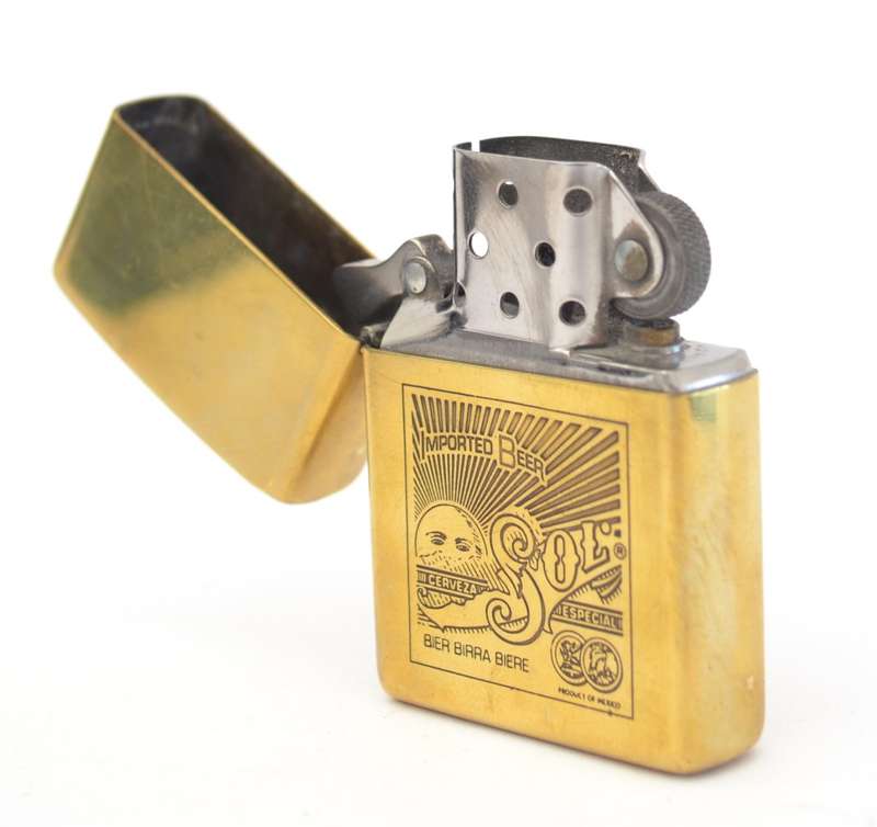 Imported Beer Brass Zippo Lighter in case as per photo