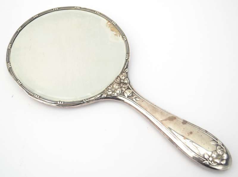 Vintage Sterling Silver Hallmarked Mirror as per photo