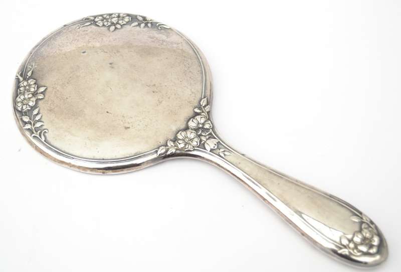 Vintage Sterling Silver Hallmarked Mirror as per photo