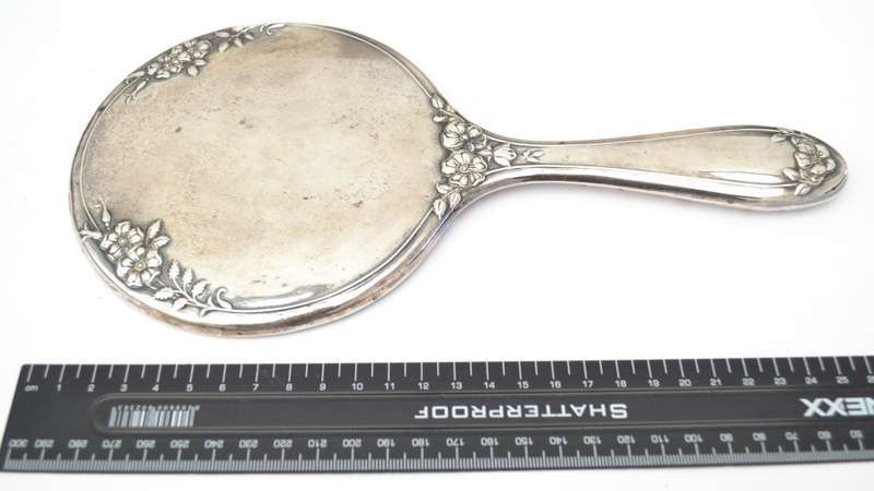 Vintage Sterling Silver Hallmarked Mirror as per photo