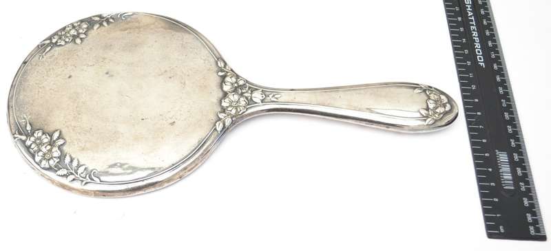 Vintage Sterling Silver Hallmarked Mirror as per photo