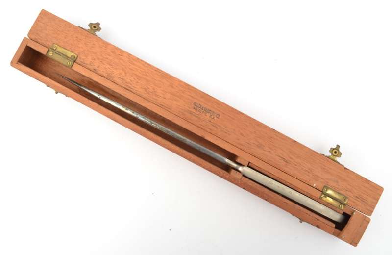 Allan & Hanbury Ltd. London Stainless Steel Knife in Wood Box as per photo