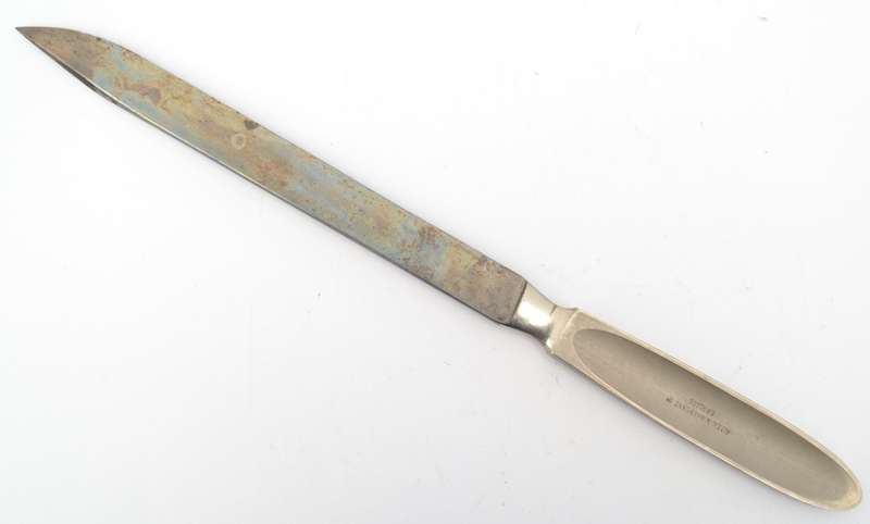 Allan & Hanbury Ltd. London Stainless Steel Knife in Wood Box as per photo