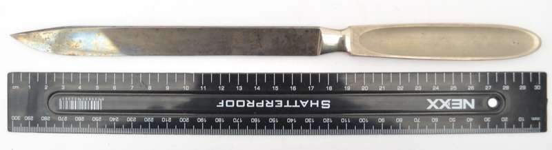 Allan & Hanbury Ltd. London Stainless Steel Knife in Wood Box as per photo