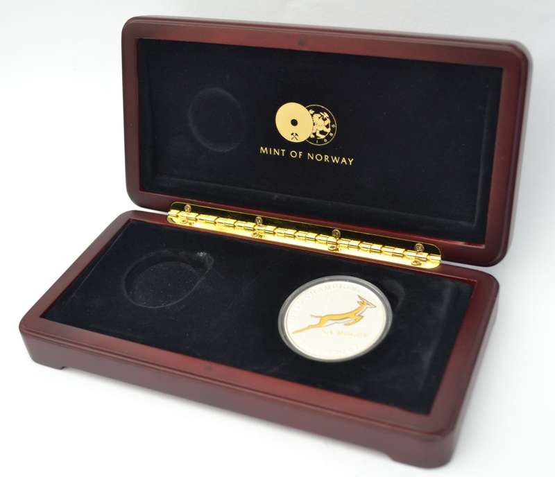 SA Rugby 1995-2007 Sterling Silver Springbok Medallion in Box incl certificate as per photo