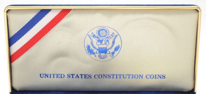 1987 Silver Dollar in box incl certificate as per photo
