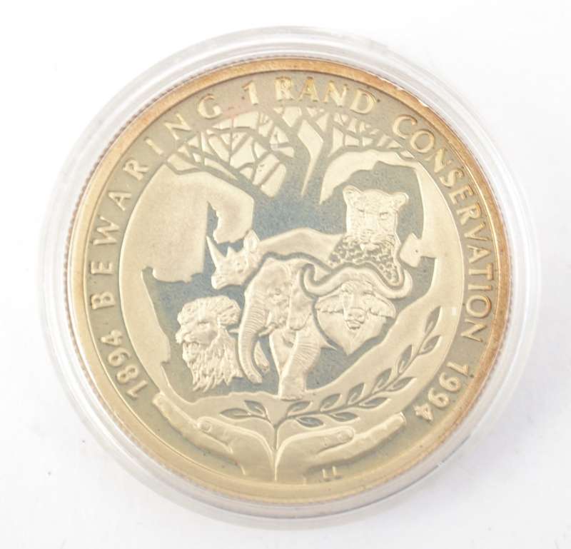1894-1994 Conservation of Wild Life Sterling Silver Medallion as per photo