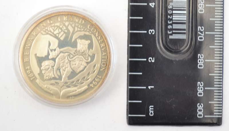 1894-1994 Conservation of Wild Life Sterling Silver Medallion as per photo