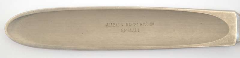 Allan & Hanbury Ltd. London Stainless Steel Knife in Wood Box as per photo