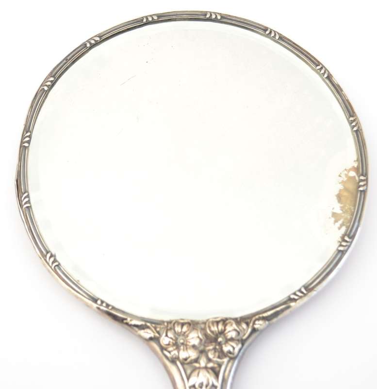 Vintage Sterling Silver Hallmarked Mirror as per photo