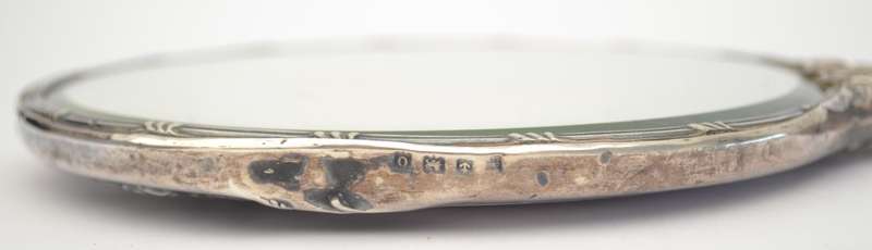 Vintage Sterling Silver Hallmarked Mirror as per photo