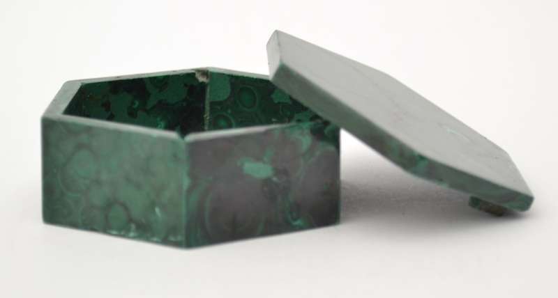 Malachite Hexagon Trinket Box