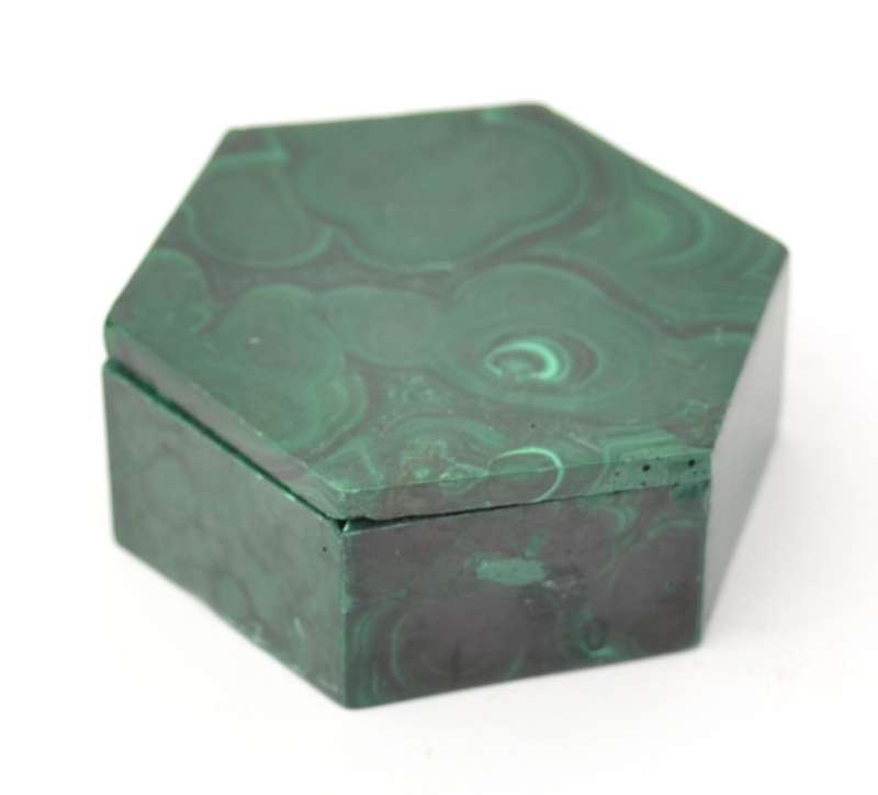 Malachite Hexagon Trinket Box