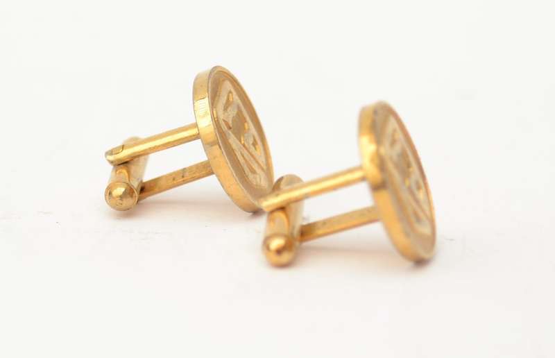 Standard Bank Gold Colour Cufflinks as per photo