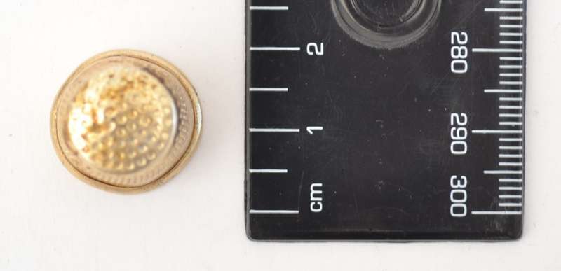 Gold Color Metal Thimble made in Japan in leather pouch as per photo