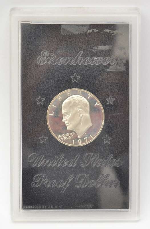 1971 Silver Dollar in casing 40% silver weight 25g as per photo