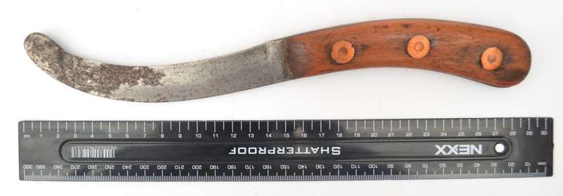 Vintage Rescue Knife with wooden handle 28cm as per photo