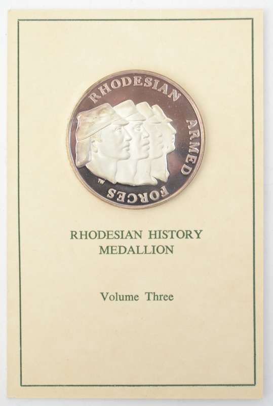 1972 Rhodesian Armed Forces Pure Silver Medallion - Limited Edition weight 42g as per photo