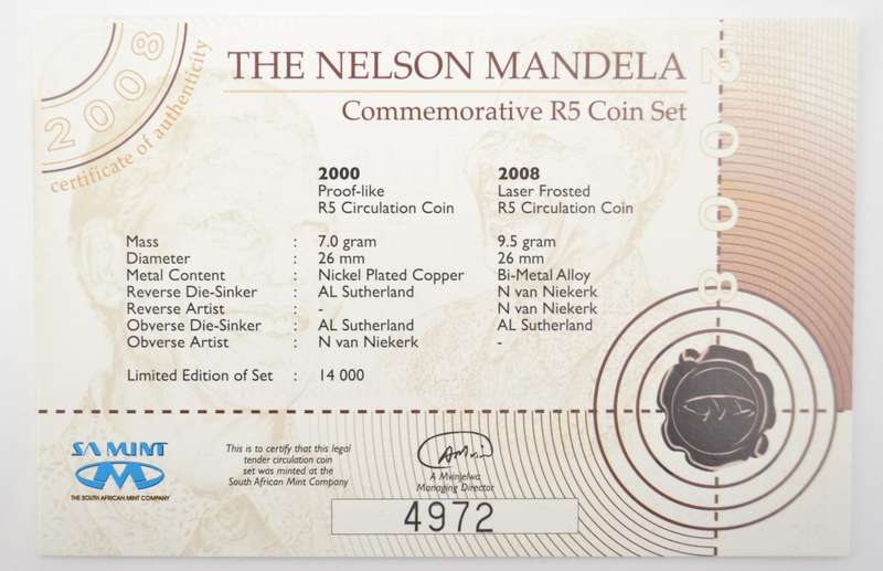 Nelson Mandela R5 Coin Set