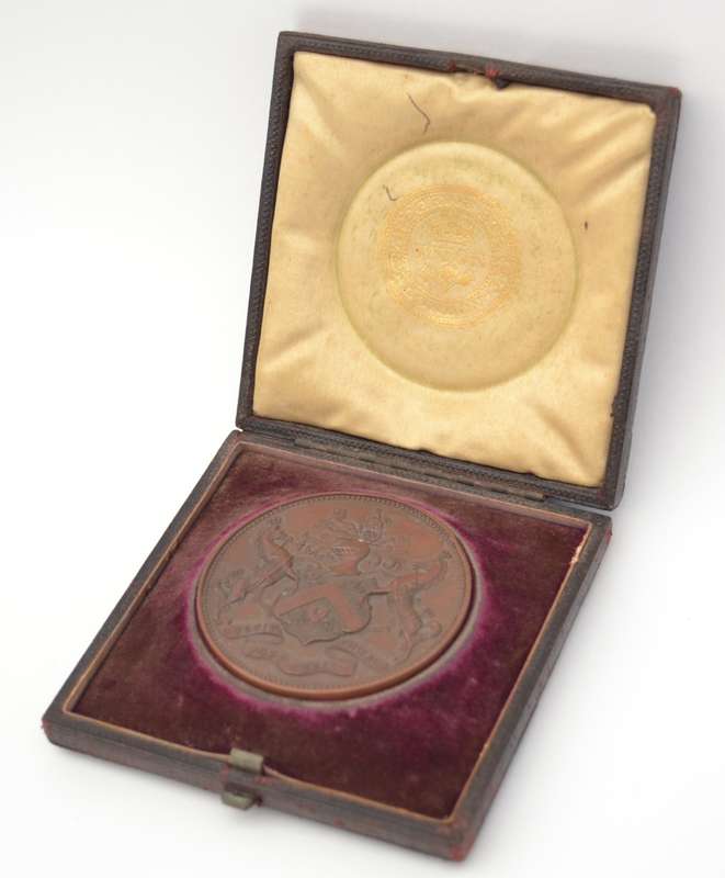 Victorian Bronze Medallion awarded to Arthur H. Blocc as per photo