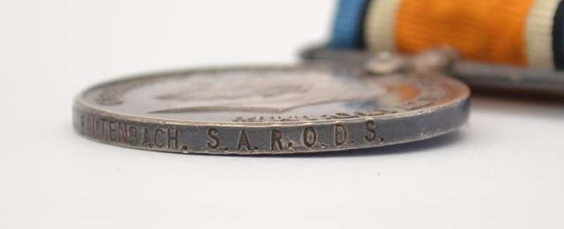 WWI Medal awarded to J.S. Rautenbach S.A.R.D.S as per photo