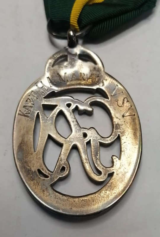 Union of South Africa Efficiency Medal issued to Kaptha Marals VSV as per photo