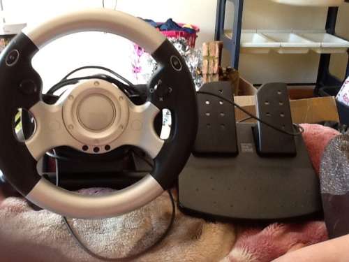 PlayStation or pc races nag wheel and foot pedal