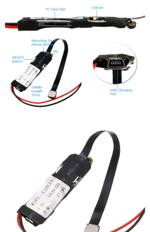 Mini Wireless WiFi IP Hidden Camera