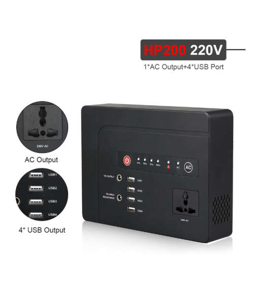 Powerbank Inverter 220V 200W 42000mah Pure Sine Wave