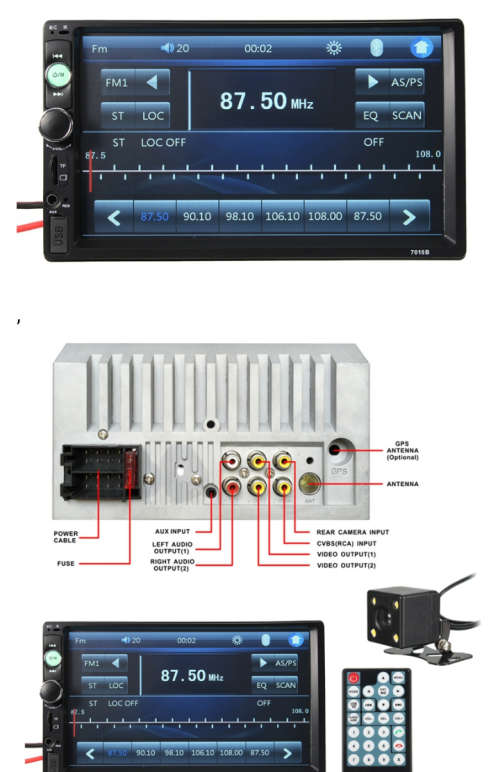 Car Radio with reverse Camera