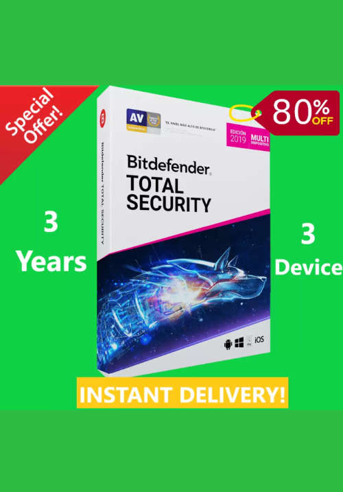 Bitdefender Total Security 2019 / 2020 - 3 YEARS 3 DEVICE - DOWNLOAD