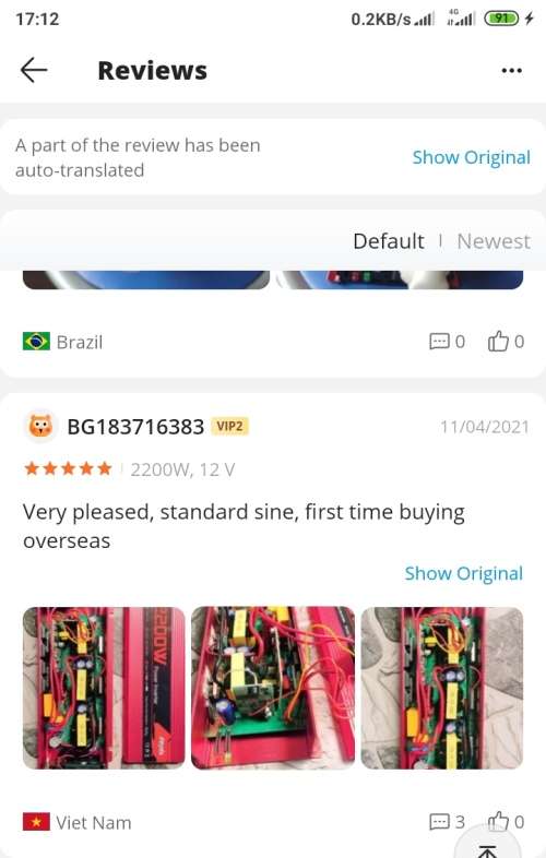 PureSine Wave 12V 2200W Inverter