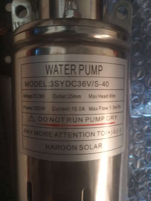 Solar Water Pump 36V 40M Lift