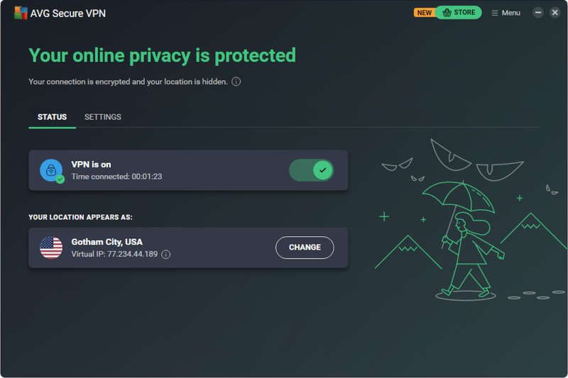 AVG Secure VPN 1 Device 1 Year key