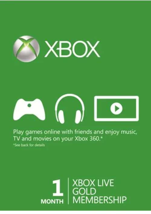 1 Month Xbox Live Gold Membership (Xbox One/360)