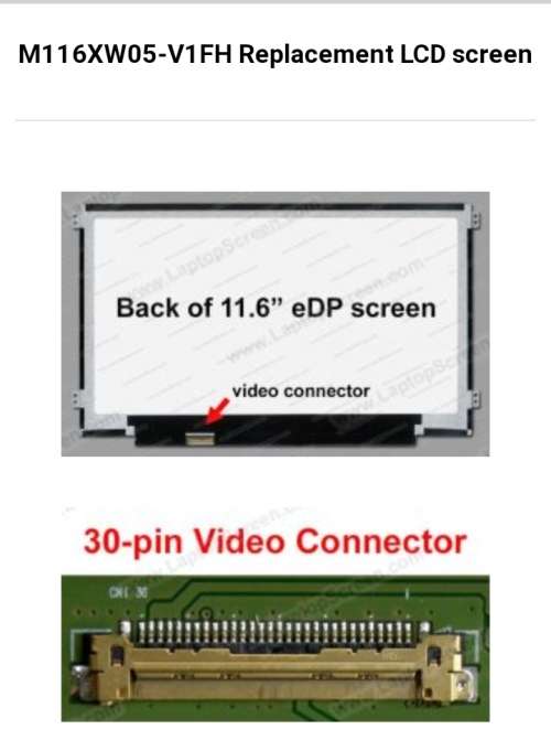 11.6 LCD Screen M116XW05-V1FH